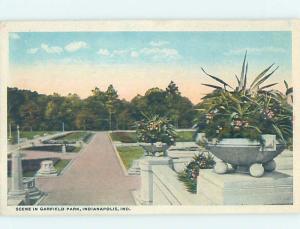 Unused W-Border PARK SCENE Indianapolis Indiana IN H2425