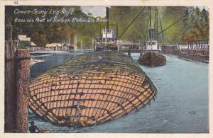 Ocean Going Log Raft - 8,000,000 Feet of Timber - Columbia River, Oregon - WB