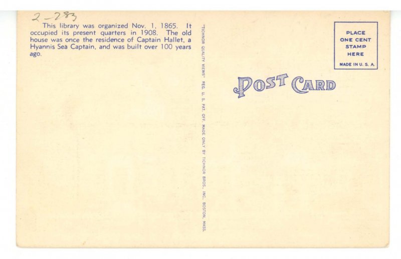 MA - Cape Cod, Hyannis. Eagleston Library