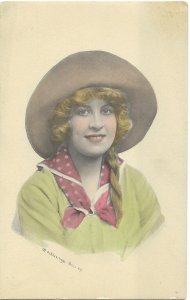 Early Beautiful Lady Cowgirl by Schlesinger Brothers of New York