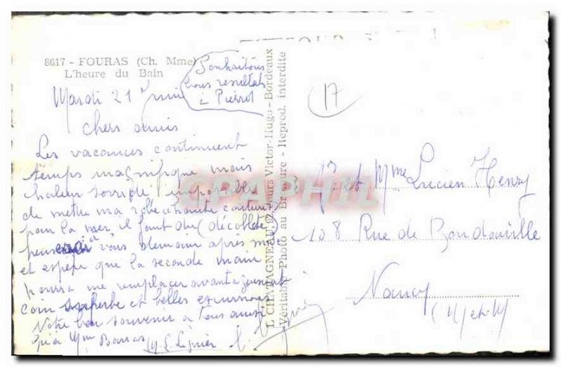 Modern Postcard Fouras Time Bath