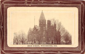 J60/ Winchester Indiana Postcard c1910 High School Building 239