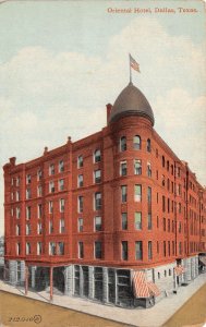 Dallas Texas Oriental Hotel, Color Lithograph Vintage Postcard U8569