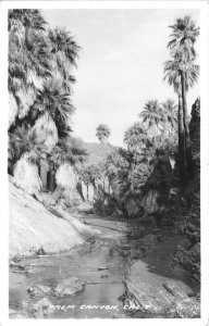 Palm Springs California 1940s RPPC Real Photo Postcard Palm Canyon  Frashers
