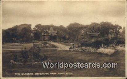 The Gardens, Beveridge Park Kirkcaldy Scotland, Escocia Writing on back 