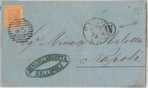 60697 - ITALY KINGDOM - POSTAL HISTORY - ENVELOPE by GALLIPOLI (LECCE) 1879-