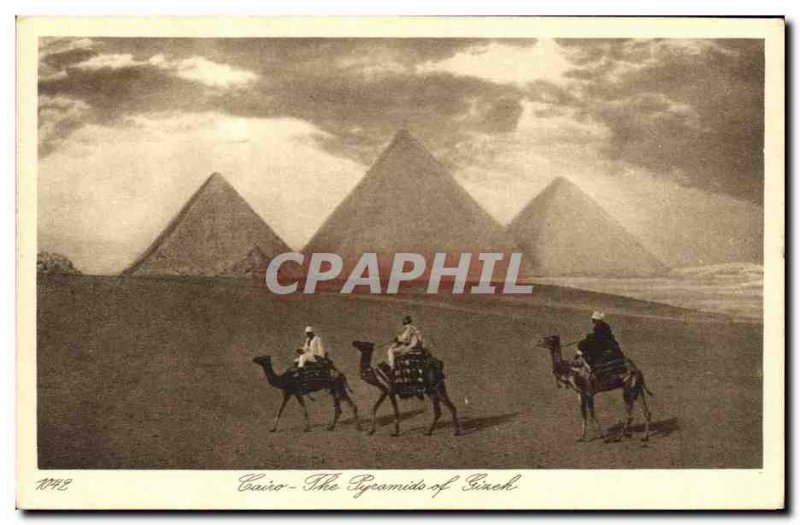 Postcard Ancient Egypt Egypt Cairo The pyramids of Giza