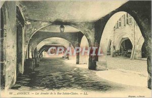 Postcard Old Annecy Arcades of the Rue Sainte Claire