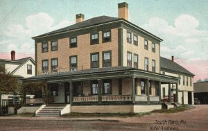 Vintage Postcard 1910's Hotel Andrews South Paris ME Maine Hugh C Leighton Co.