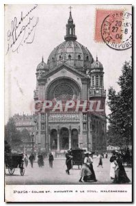 Postcard Old Paris St Augustin Church and the Boulevard Malesherbes