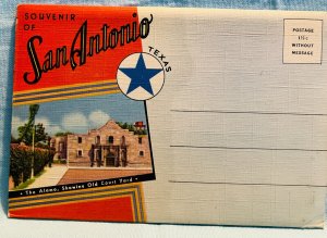 San Antonio Texas The Lone Star State Souvenir Folder Postcard 18 Views