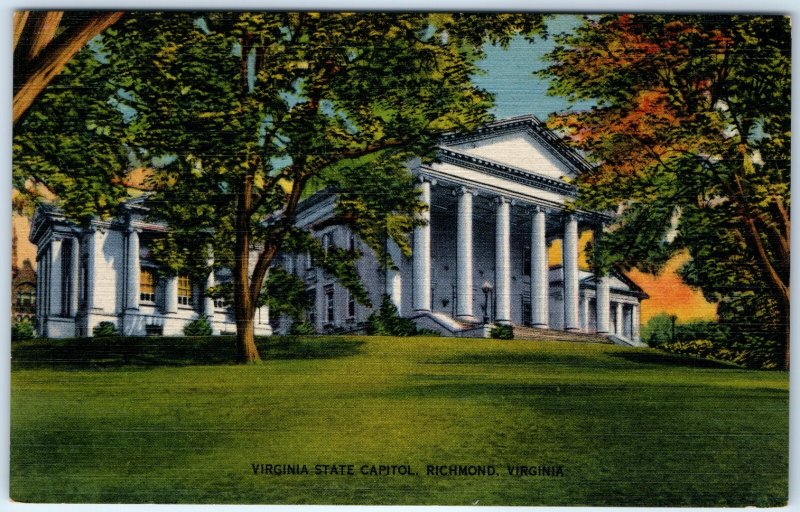 c1940s Richmond VA State Capitol Building Architecture Government Columns A405