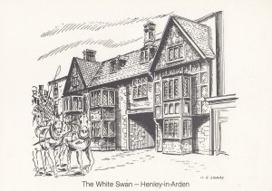 The White Swan Henley In Arden Warwickshire Pub Postcard