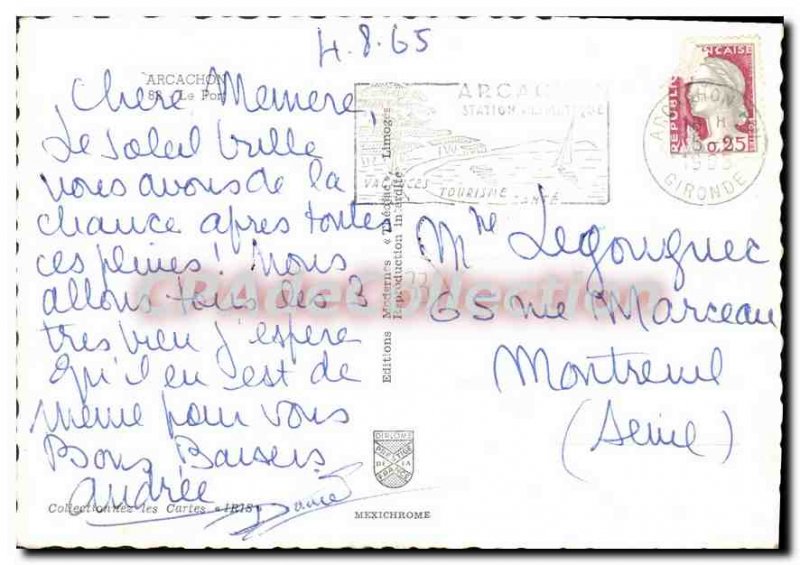 Modern Postcard Port Arcachon