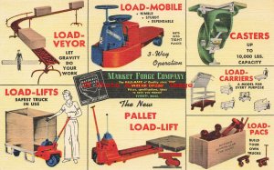 Advertising Linen Postcard, Market Forge Company, Everett Massachusetts
