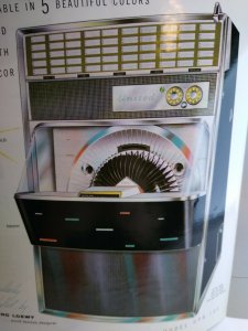 United UPB-100 Vintage 1959 Jukebox Flyer Phonograph Art 8.5 x 11 Foldout