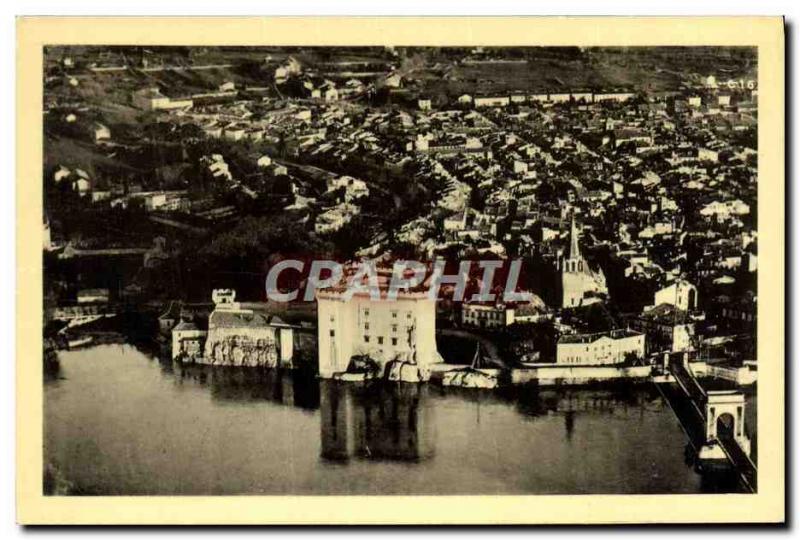 Old Postcard Tarascon Chateau du Roi Rene view taken by plane