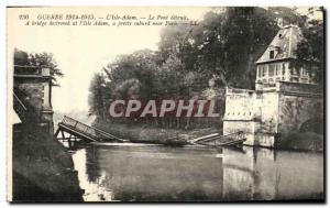 Old Postcard Army Arras L Isle Adam Bridge destroyed