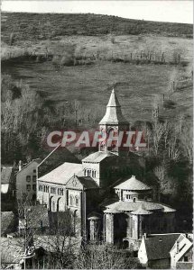 Modern Postcard Auvergne Orcival Eastern Perspective on the apse of the Churc...