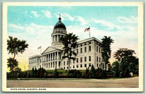 State House Augusta Maine ME UNP Unused WB Postcard G3