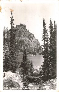 c.1950's RPPC Surprise Lake Teton Glacier Trail Wyoming Postcard 2R4-119