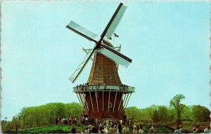 De Zwaan Swan Windmill Holland Michigan MI Postcard Dexter VTG UNP Vintage 