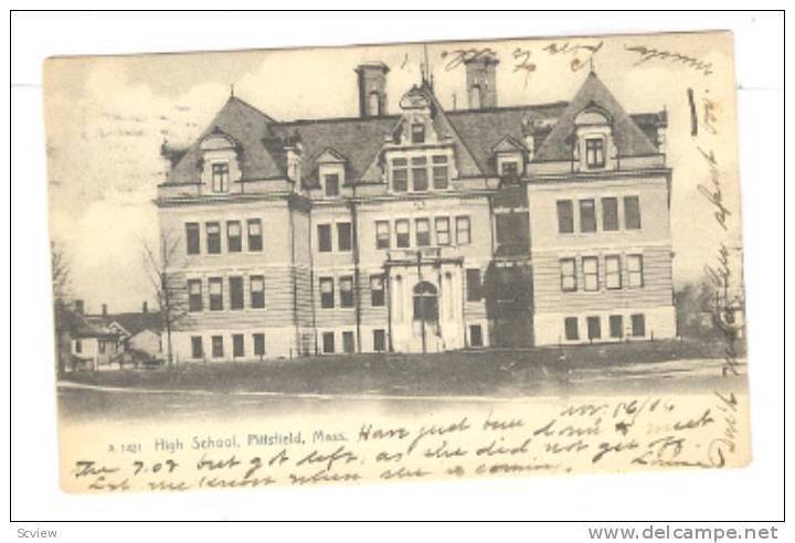 Exterior, High School, Pittsfield, Massachusetts,PU-1906