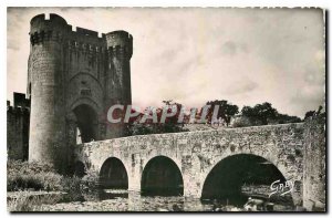Old Postcard Parthenay Deux Sevres Saint Jacques Tower and the Old Bridge ove...
