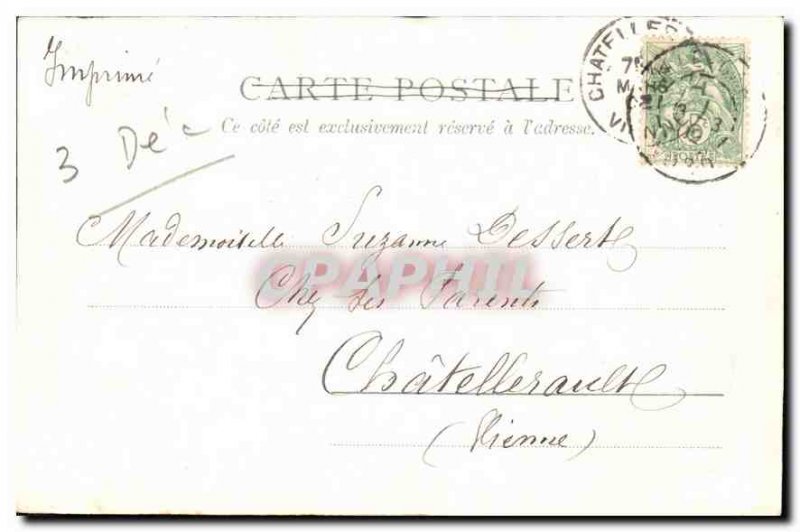 Postcard Old Lille statue Negrier