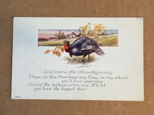 Welcome for Thanksgiving used 11/23/1924 Union Valley NY to Stillman in Virgil