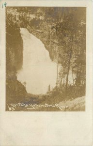 c1910 Wyoming Falls Yellowstone River #3 RPPC Postcard 25-11434