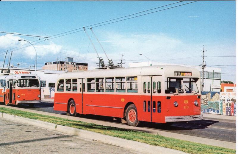 US    PC1398  EDMONTON TRANSIT SYSTEM #113 TROLLEY BUS