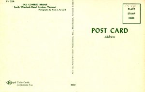 VT - Lyndon. Old Covered Bridge, South Wheelock Road    