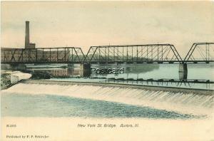 IL, Aurora, Illinois, New York St. Bridge, F.P. Schicker No. H-5063