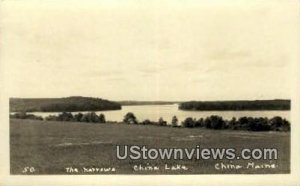 Real Photo, The Narrows, China lake in China, Maine