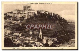 Old Postcard The Auvergne picturesque Saint Flour Vue Generale Lower City