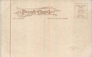 BUFFALO BILL'S BUCKING BRONCHOS COWBOY ADVERTISING POSTCARD (c.1910)