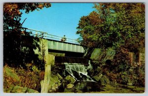 Landsman Kill Water Falls Old Mill Road, Rhinebeck NY Vintage Chrome Postcard