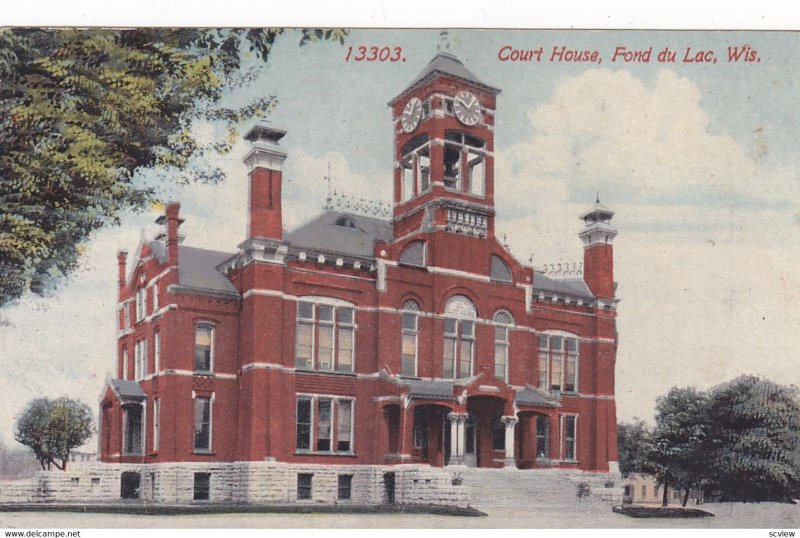 FOND DU LAC, Wisconsin, 1900-1910's; Court House