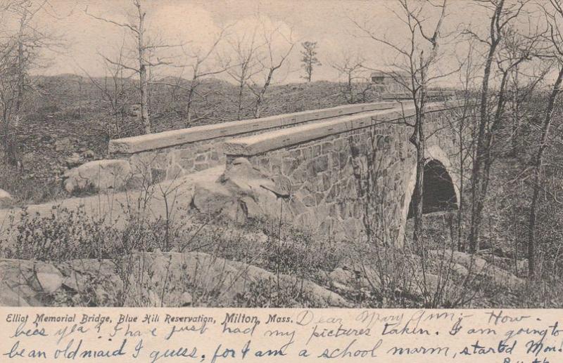Elliot Memorial Bridge on Blue Hill Reservation Milton MA Massachusetts pm 1906