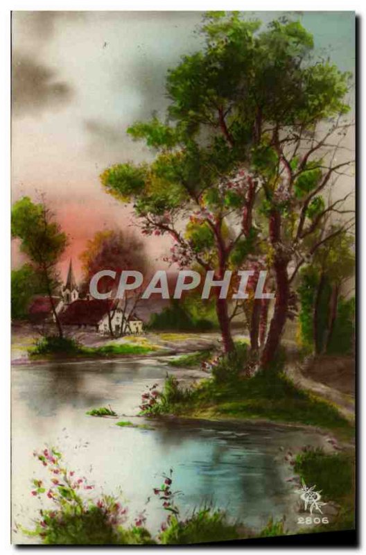 Old Postcard Fantasy Landscape