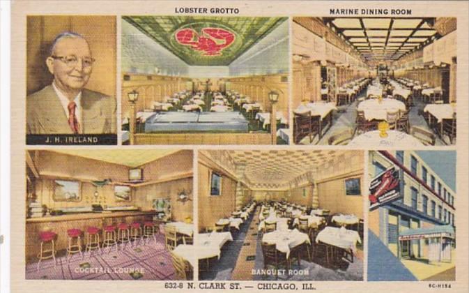 Illinois Chicago Ireland's Oyster House Lobster Grotto Marine Dining Room Coc...