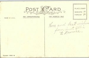 C.1910 Adorable Kids w/ Rabbits Colored Easter Eggs Postcard F48