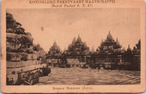 Indonesia Borobudur Temple Java Vintage Postcard C079