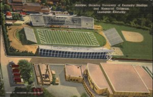 University Kentucky Stadium Coliseum College Football c1955 Vintage Postcard