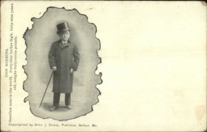 Belfast ME Dwarf Little Person Don Robbins Message & Autograph 1909 Postcard