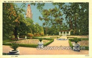 Alcazar Gardens, Balboa Park - San Diego, California CA  