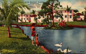 Florida Sarasota Florasota Gardens Apartment Hotel 1956 Curteich