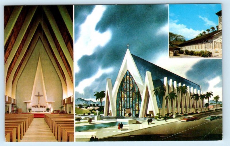 WAIKIKI, HI Hawaii ~ Famous Church ~ ST. AUGUSTINE by the SEA  c1960s Postcard