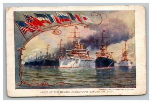 Vintage 1907 Postcard Jamestown Exposition - Pride of the Navies - Battleships